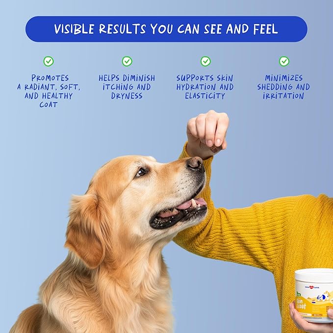 Omega 3 Fish Oil for Dogs - 120 Chewable Tablets - with Omega 3, 6, and 9, Vitamin E for Dog Shedding, Itchy, Dry Skin, Joint & Heart Support (Soft Chews)