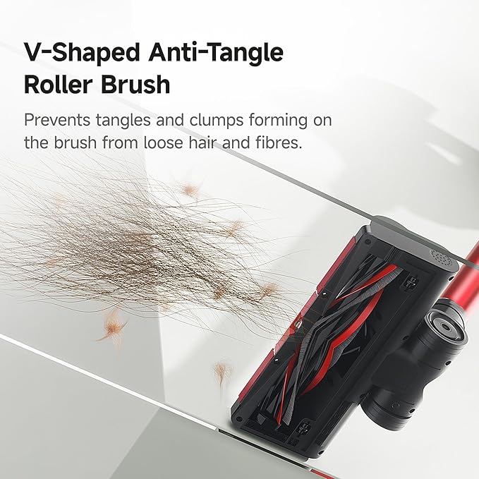 uwant 8-in-1 Cordless Vacuum Cleaner with 50min Runtime 35Kpa Powerful Suction Vacuum Cleaners for Home Anti-Tangle Stick Vacuum for Pet Hair Carpet Hard Floors