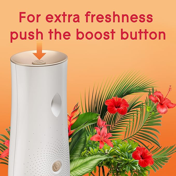 Glade Automatic Spray Air Freshener Refill, Scented Air Freshener for Home and Bathroom, Hawaiian Breeze, 6.2 Oz, 3 Count