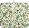 Sage Green Botanical Floral Dish Drying Mat for Kitchen Counter Vintage Herbs Fern Leaves Plant Drying Mats Absorbent Microfiber Dishes Drainer Mats Washable Dish Draining Pad Medium 16"x18"