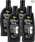 HOPE'S Perfect Sink Cleaner and Polish, Restorative, Water-Repellant, Removes Stains, Ideal for Brushed Stainless Steel, Cast Iron, Porcelain, Corian, Composite, Acrylic, 8.5 oz 4 Pack