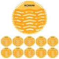 Modern Industrial Urinal Screen Deodorizer 10-Pack - Urinal Freshener and Urine Odor Eliminator - Fits Most Urinals in Schools, Restaurants, Offices, Long-Lasting Ocean Mist Scent - Blue