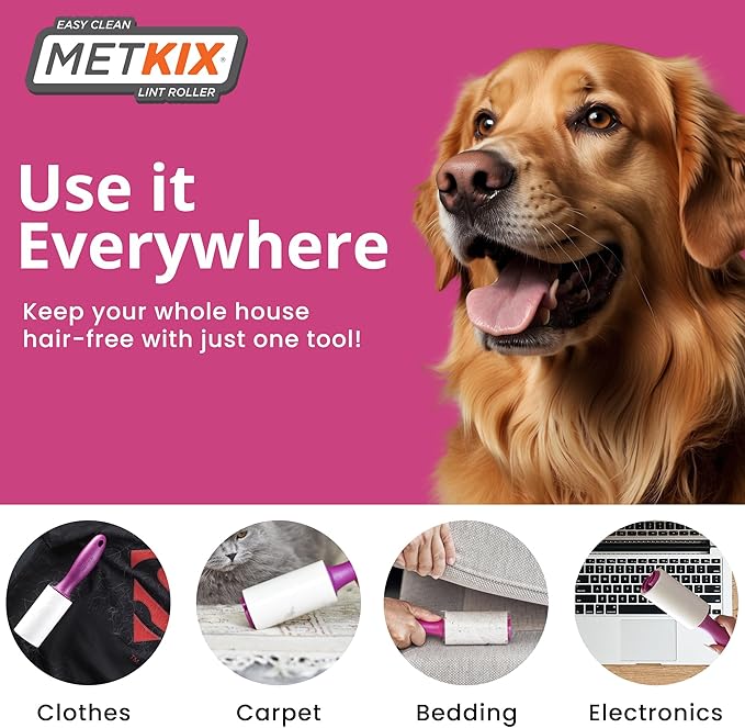 Metkix Refill for Metkix Lint Rollers 8 Pack (Total 800 Sheets)