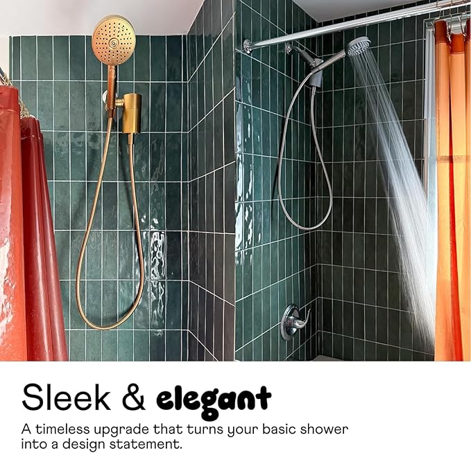 Sproos! - Handheld Showerhead with Filter Set, High Performance Filtration System for Healthier Hair and Skin, Extra Long 70 Inch Hose, 3 Customized Spray Functions, Blue