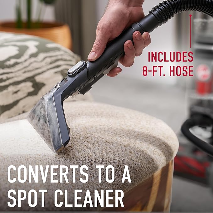 Hoover SmartWash Pet XL Upright Carpet Cleaner Machine for Carpet and Upholstery, Automatic Deep Cleaning Carpet Shampooer, Converts to Spot Cleaner, Pair with Hoover Carpet Cleaner Solution