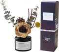 Reed Diffuser Set with Dried Flowers, 3.38fl.oz Fragrance Diffuser with Sticks, Scented Sticks Aroma Diffuser, Home & Office Décor for Air Fresheners, Bathroom (Lime Basil Citrus)