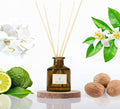 PRISTINE Moroccan Riad/Inspired by Venetian Reed Diffuser for Home | Refreshing Blend of Bergamot, Orange, Earthy Oud Reed Diffuser Set, Oil & Reed Diffuser Sticks | Home & Office Decor