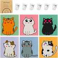 Needbrock 6 Pack Swedish Dishcloths for Kitchen, Swedish Rags Absorbent Cat Dish Cloths Dish Towels with Adhesive Clips, Reusable Paper Towels No Odor for Cleaning Kitchen Valentines Gifts for Women