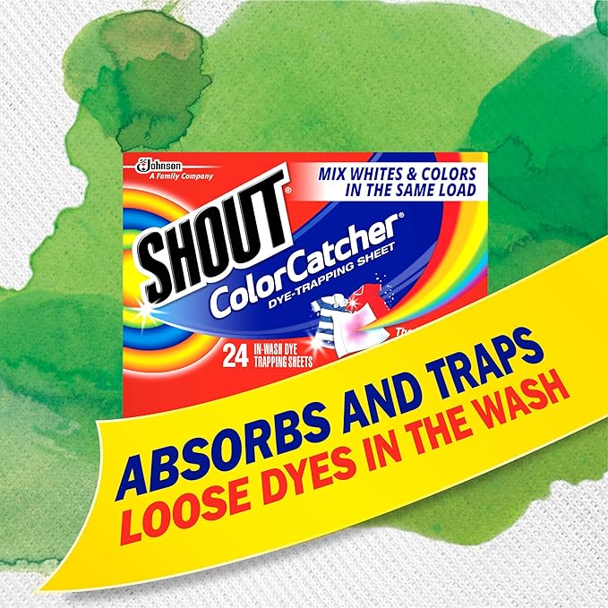 SHOUT Color Catcher, Dye-Trapping Sheets, 24 Sheets (Pack of 2)