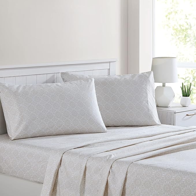 Modern Threads Printed 4-Piece Extra Soft Bedding Sheets & Pillowcase Set, Deep Pocket up to 16 inch Mattress Abella King