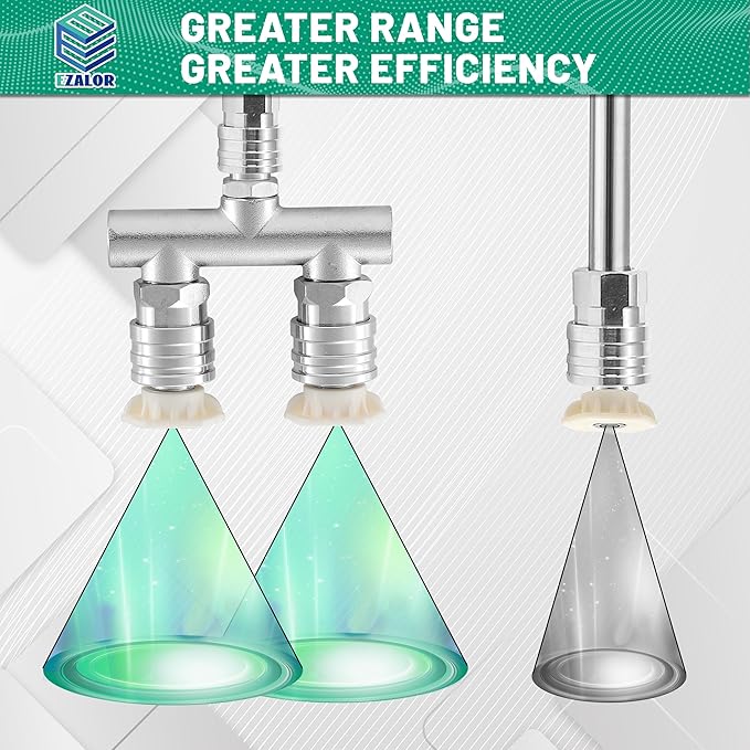 EZALOR Dual Pressure Washer Tips, 2-in-1 Pressure Washing Nozzle Tips, Power Washer Dual Nozzles with 8PCS Power Washing Spray Nozzle (0, 15, 25, 40 Degree), 1/4" Quick Connect, 5000 PSI