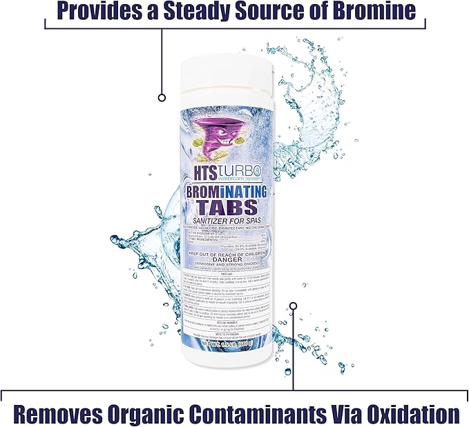Bromine Tablets for Spa Hot Tub – 1.5 lb Made in USA | Long-Lasting Bromine Tablets for Spas and Hot Tubs | Slow-Dissolving Brom Tabs for Consistent Water Care and Balanced Chemistry