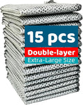 UFOGIFF Extra-Large Size Multipurpose Wire Dishwashing Rag,Non Scratch Wire Dishcloth, Reusable Steel Wool Scrubber,Non-Scratch,Quick-Drying,Multi-Purpose for Kitchen,Bathroom Cleaning (15)
