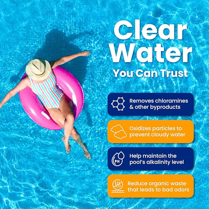 68% Calcium Hypochlorite Pool Shock for Swimming Pools - Chlorine Granules Swimming Pool Shock 50 lbs Bucket - Pool Chlorine for Inground and Above Ground Pool Treatment, Saltwater (50lbs)