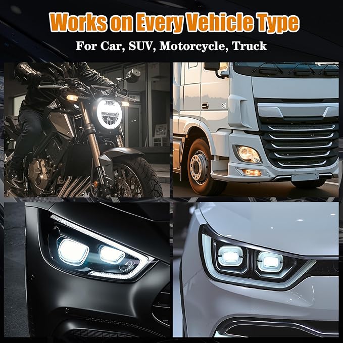 Ciirvoe Automotive Headlight Restoration Kit - Refurbishing Fluid & Polishing Cleaner for Oxidized, Yellowed Headlamps, Enhanced Hydrophobic Coating for Superior Gloss & Protection on All Vehicles