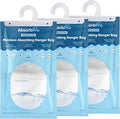 Absorb Pro - Moisture Absorbing Hanger Bag Fragrance Free - 3-Pack - 16 oz Hanging Dehumidifying Packs for Home, Kitchen, Bedroom, Bathroom, Closet, Small Rooms, Cars