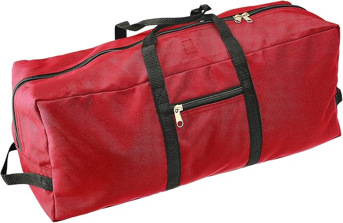 5 ft Christmas Tree Storage Bag - Heavy Duty Large Artificial Christmas Tree Bag with Reinforced Handles - 600D Oxford Cloth Artificial Disassembled Trees (red)