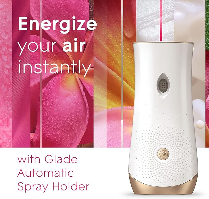 Glade Automatic Spray Refill, Air Freshener for Home and Bathroom, Tropical Blossoms, 6.2 Oz, 3 Count