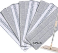 Bycarm Flat Mop Pads Compatible with Joymop, Joymoop Mop Replacement Pads for Joy 13 inch Flat Moop, Washable Squeeze Microfiber Mop pad for Floor Cleaning(8 Pack Refill, 13"X 4.9")
