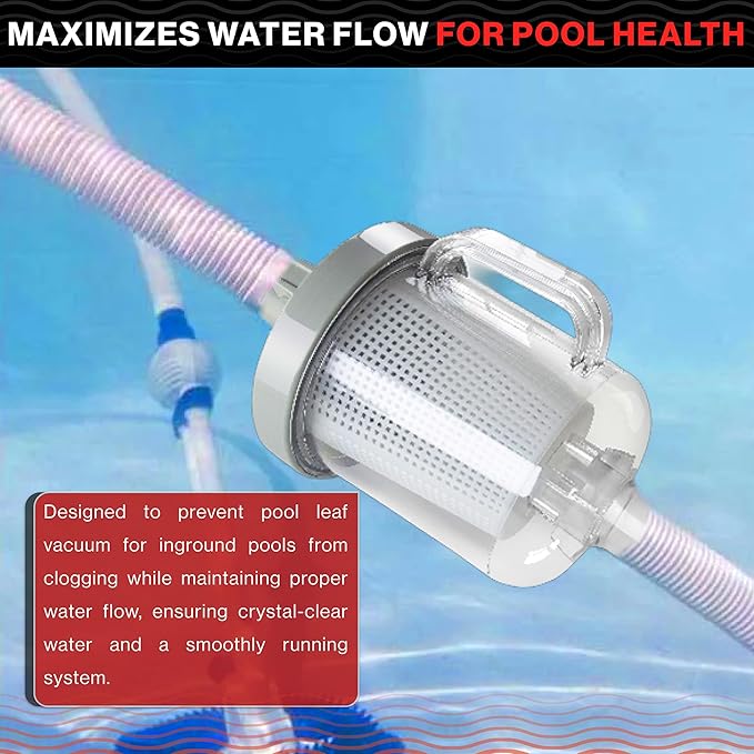 Swimables Heavy Duty Inline Pool Leaf Canister - Compatible with Hayward W560 PoolVac Navigator Standard Sized – Durable Leaf Catcher for Pool Vacuum with Heavy Duty Strainer Basket for Inground Pools