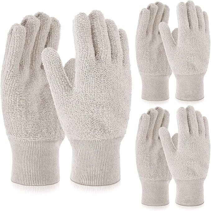 Syhood 3 Pairs Silver Polishing Cleaning Gloves Jewelry Polishing Anti-Tarnish Removal Gloves for Jewelry, Gold, Brass, Copper, Blinds, Debris, Ring, Stainless, Metal