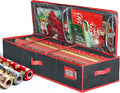 HOLDN’ STORAGE Premium Wrapping Paper Storage Container - Durable 600D Tear-Proof, Fits 27 Rolls Gift Wrap, Extra Pockets for Ribbons & Bows, Underbed Storage - Ideal for Holiday Christmas, Black