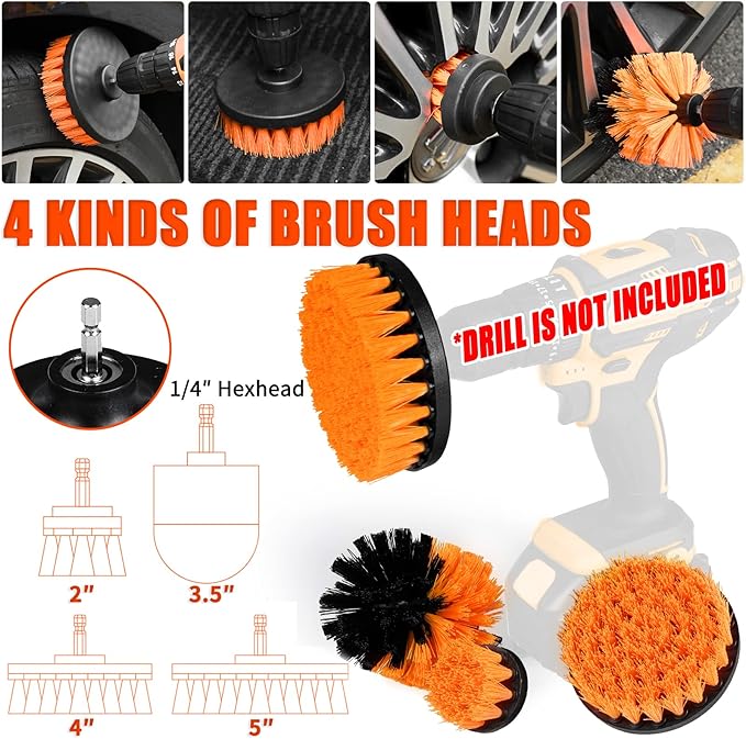 Viewsun 20PCS Car Cleaning Kit, Car Interior Detailing Kit with High Power Handheld Vacuum, Auto Detailing Drill Brush Set, Cleaning Gel, Complete Car Wash Kit Supplies for Deep Cleaning