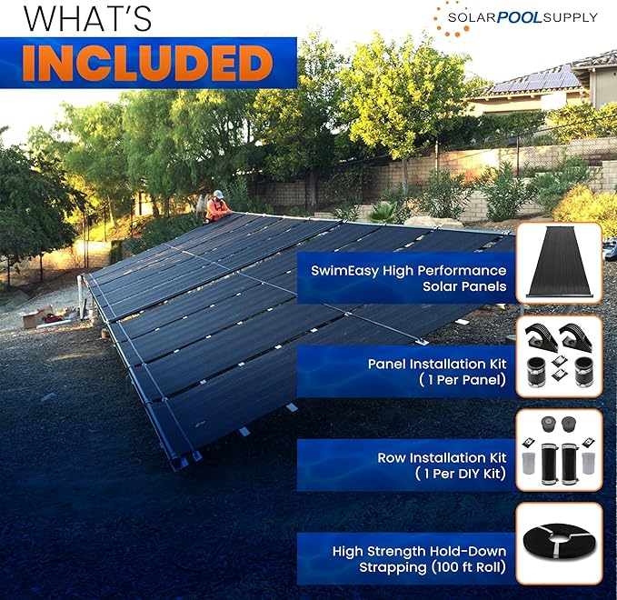 Highest Performing Design - DIY Solar Pool Heater Kit - 15-20 Year Life Expectancy (2-4x10 / 2" I.D. Header)