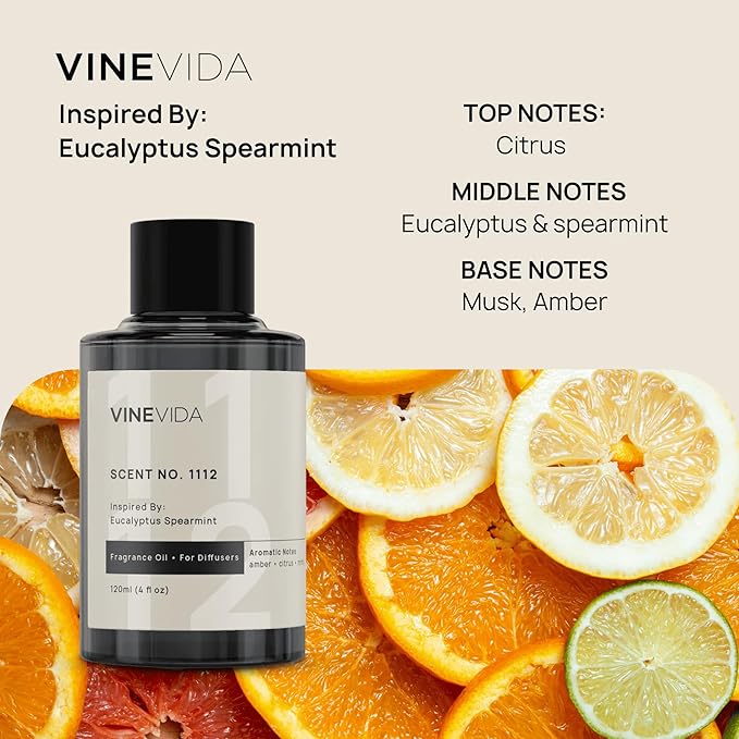 VINEVIDA Clean Collection (Pack of 4) - Diffuser Fragrance Oil Set - Cold Air Diffuser Oil