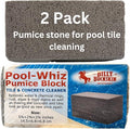 Pool-Whiz Pumice Stone for Pool (2-Pack) | Pool Tile & Concrete Cleaner | Pumice Stone for Cleaning Spas, Water Features & Bathroom Floors | Cleaning Block for Rust & Stains by Billy Buckskin