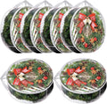 6 Pack Wreath Storage Container Bag 30 Inch Christmas Wreath Storage Bag Heavy Duty Christmas Wreath Boxes with Clear Window for Xmas Holiday Seasonal Wreath Garland (White)