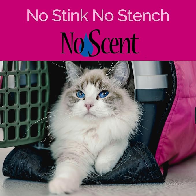 No Scent - Cat Litter Box Cleaner - 8 Fl Oz (236 mL) - Odor & Stain Remover with Probiotic Formula - Freshener for Furniture, Fabric, Hard Surfaces & Car