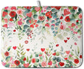 Wnoesat Valentine Dish Drying Mat for Kitchen Counter 18x24 Inch Valentines Love Heart Rose Eucalyptus Leaf Dishes Drying Pad Microfiber Absorbent Dish Draining Mat Washable Dish Drainer Mats