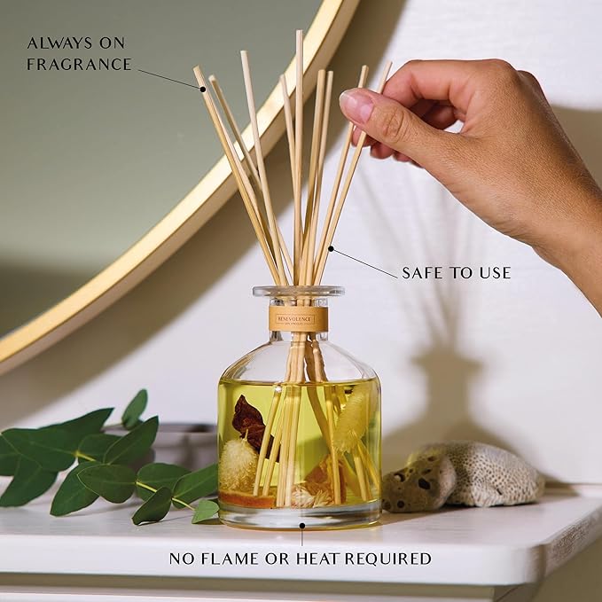 Benevolence LA Golden Luster Gift Box | Candle, Room Spray & Reed Diffuser | Orange, Cedarwood & Clove | Luxurious Home Fragrance | Ready for Gifting |Gift Set for Women