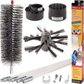 Dryer Vent Duct Cleaning Kit - Gardus RLE208 LintEater Pro Rotary Dryer Vent Cleaner Kit, Removes Lint, Extends Up to 12’, Dryer Duct Cleaning Kit, Forward & Reverse Cleaning, Air Duct Cleaning Tools
