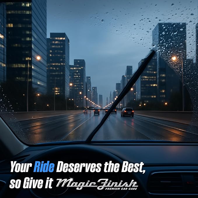 Magic Finish Car Glass Cleaner (16 fl oz) – Ammonia-Free Window Cleaner Spray for Interior & Exterior Auto Glass – Anti-Fog, Streak-Free Car Cleaning Supplies for Tint, Mirrors & Screens