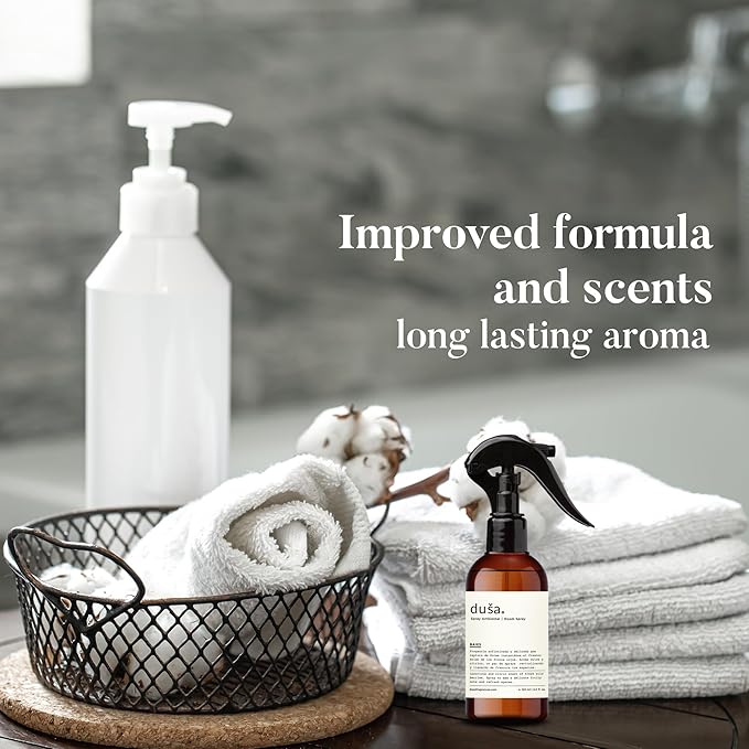 Dusa Baies Room Spray - 4 fl oz - Ultimate Home Fragrance, Bed Room Essentials & Soothing Fabric - Natural Air Freshener & Linen Mist for Home - Eco-Friendly Odor Eliminator w/Aromatherapy