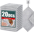 Desolio Cleaning Cloths, Multipurpose Wire Miracle Cleaning Cloths, Multipurpose Wire Dishwashing Rags for Wet and Dry, for Washing Dishes, Sinks, Counters, Stove Tops (20 Pcs)
