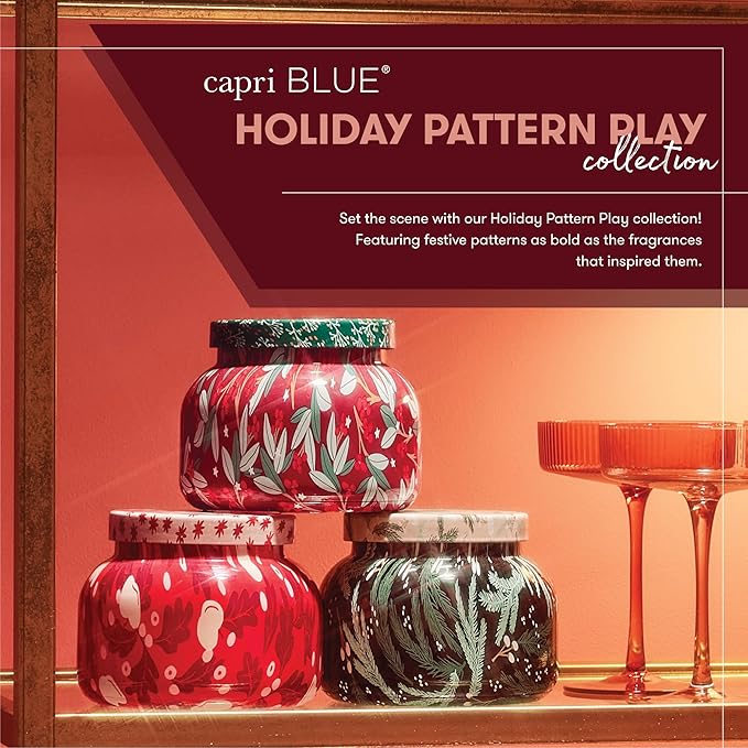 Capri Blue Apple Cider Social Scented Candle - Pattern Play Signature Holiday Candle - Soy Wax Blend Luxury Candles - Long Lasting Candles - Fall Decor (19 oz)