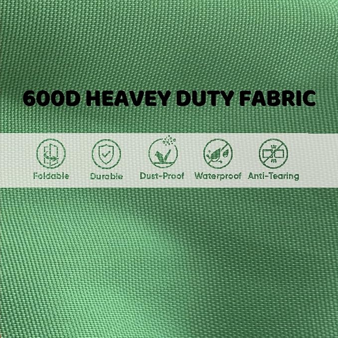 OUTTDID Christmas Wrapping Paper Organizer Storage, 41" Gift Wrapping Paper Storage Containers, 600D Oxford Fabric Gift Wrap Paper Holder Fits 18-25 Rolls, with Handles and Zippered, Green