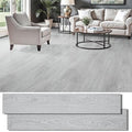Peel and Stick Floor Tile, INMOZATA Self Adhesive Vinyl Plank Flooring Tile Wood Grain Look 36-Pack 54 Sq.Ft Waterproof Tile Sticker for Bedroom, Living Room, Kitchen, RV (Light Gray)