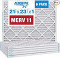Aerostar 21.5x23.5x1 MERV 11-6 Count - Pleated Furnace & Air Conditioner Filters - Removes Dust, Cold & Flu Germs, Lint, Mold, Pet Dander, Allergy-Causing Pollen, Smog & Smoke