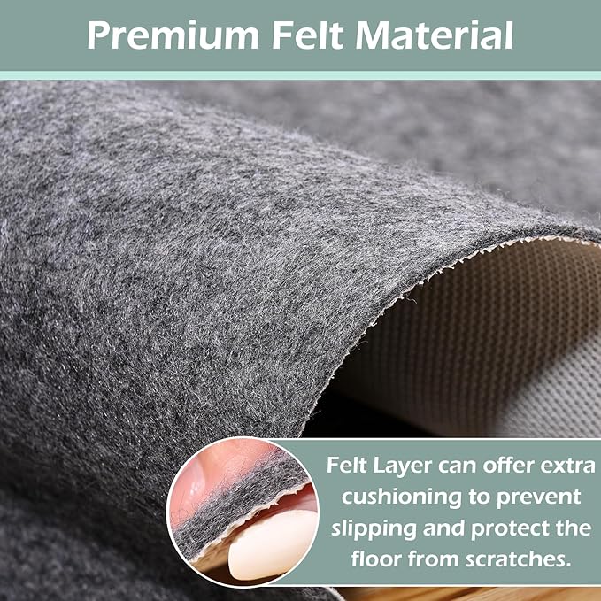 100% Waterproof Rug Pad, 10x14 Foot Non-Slip Rug Pad, 1/4 Inch Non-Slip Carpet,Suitable for Hardwood Floor Felt MATS and All Floors, Protecting The Floor and Keeping The Carpet Soft and Safe