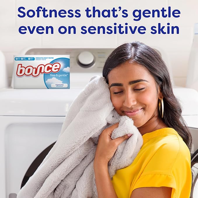 Bounce Free & Gentle Dryer Sheets, Unscented, 240 Count