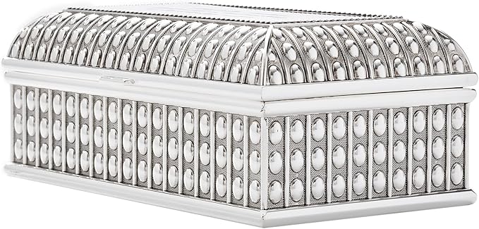 THINGS REMEMBERED Engraved Beaded Texture Jewelry Box (Free Customization), Antique Inspired Engraved Keepsake Box, Personalized Gifts for Women