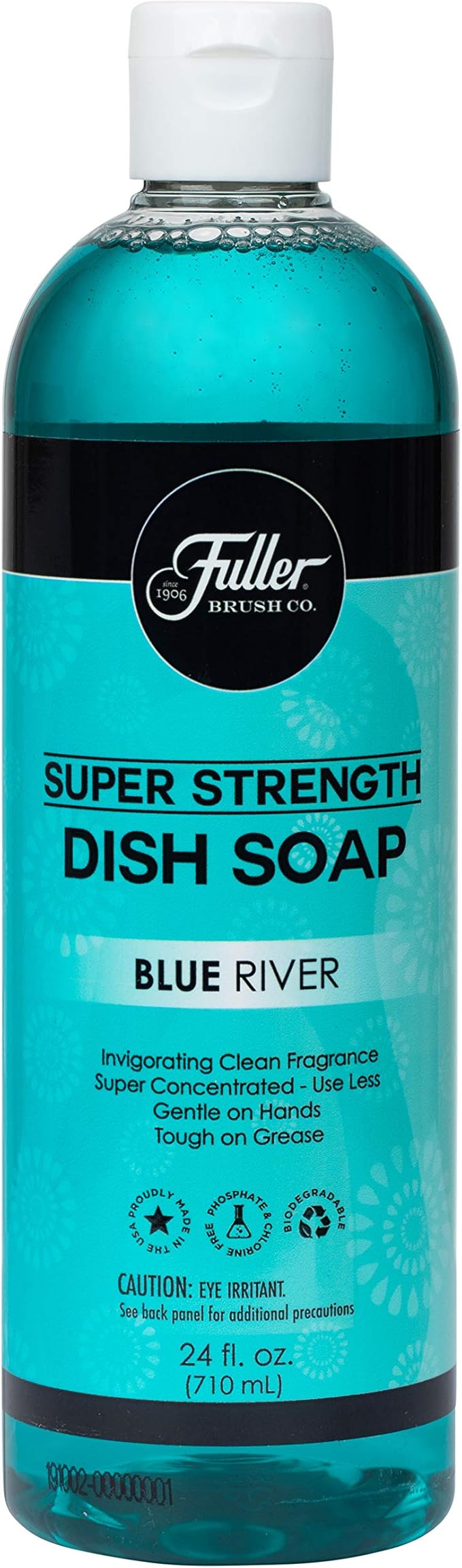 Fuller Brush Super Strength Dish Soap – Blue River – Ultra Concentrated Formula – Cuts Grease Fast, Clean Dishes, Glassware, Silverware, Pots, Pans & Surfaces – (Pack of 1)
