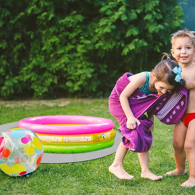 Hot Tub Mat Floor Protector 80 Inch Diameter Foam Ground Sheet Non Slip Pool Floor Mat for Outdoor Hot Tubs Baby Crawling Balcony Shower Inflatable Hot Tub Patio Tiles Bathroom Flooring