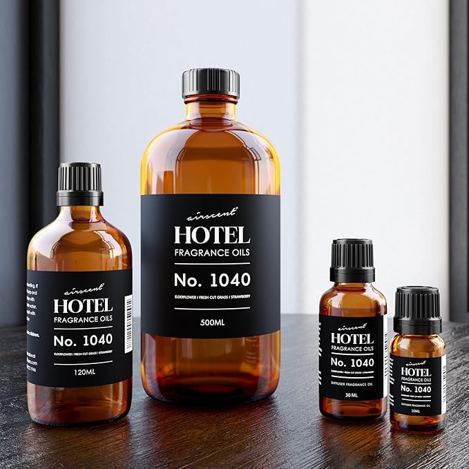 AirScent 50 Central Park Ritzy Hotel Fragrance No. 1040 - Elderflower Fresh Cut Grass Strawberry - Hotel Diffuser Oil for Ultrasonic and Waterless Diffusers and Crafting - 120 mL, 4 fl oz Bottle