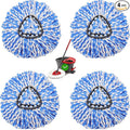 4 Pack Spin Mop Replacement Heads Compatible with O Cedar EasyWring Spin Mop,Microfiber Spin Mop Refills, Easy Cleaning Floor Mop Head Replacement