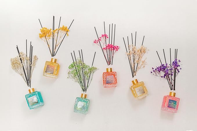 PEANÄK Set of 2 - Eucalyptus Mint Fragrance Oils - Reed diffusers 6.7oz (200ml) 2 Pack of Long Lasting Scents for Home & Office,Living Room & Bathroom Shelf Decor and Gifts